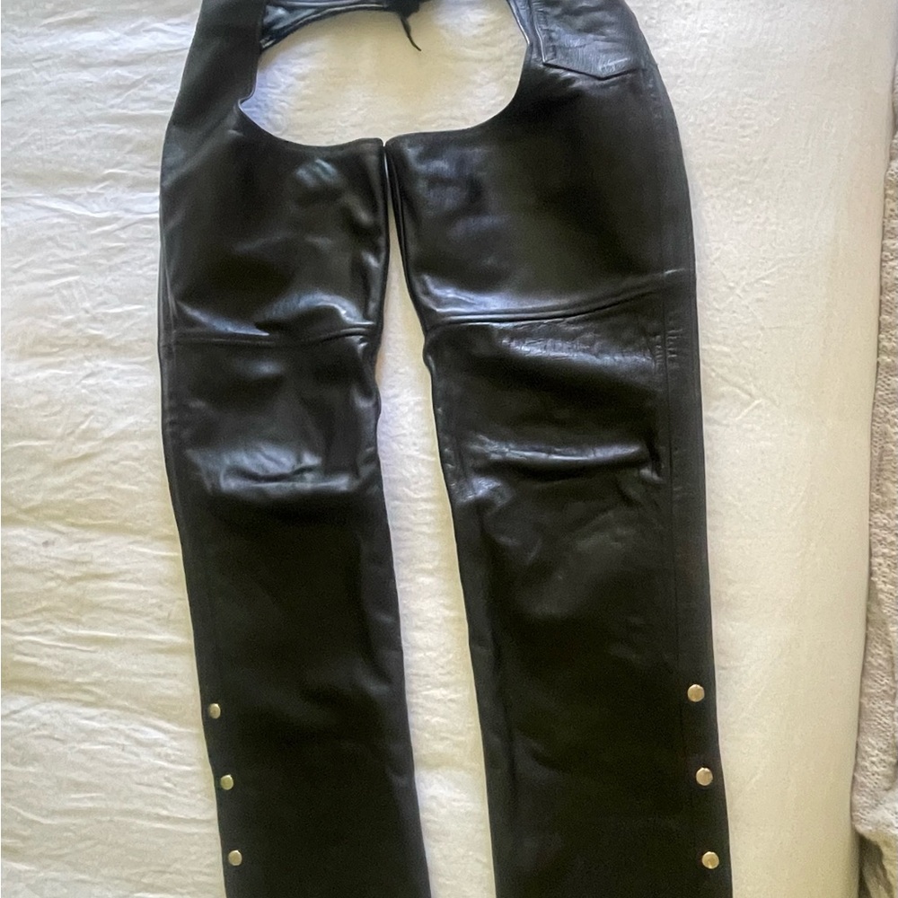 Black Leather Chaps
